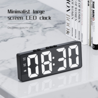 Jam Alarm elektronik Led Digital, jam Alarm elektronik Led Digital, tampilan suhu, jam meja siswa, samping tempat tidur, Jam Alarm