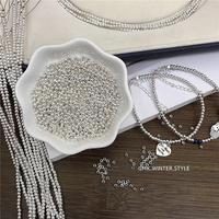 Kit de fabrication de bijoux en perles lâches couleur argent pour bracelets et colliers faits main DIY