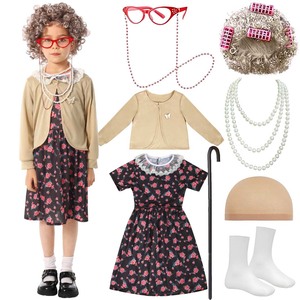 <span class=keywords><strong>Disfraz</strong></span> <span class=keywords><strong>de</strong></span> Anciana para Niños, Carnaval <span class=keywords><strong>de</strong></span> Halloween, <span class=keywords><strong>Disfraz</strong></span> <span class=keywords><strong>de</strong></span> Cosplay <span class=keywords><strong>de</strong></span> Abuela con Muleta, Peluca y Accesorios CARR-032 - Product Image 2