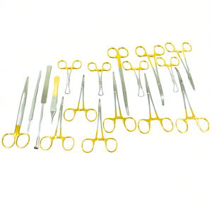 Kit de 48 Piezas de Instrumentos Quirúrgicos/Dentales Veterinarios con Mango Dorado - Product Image 1