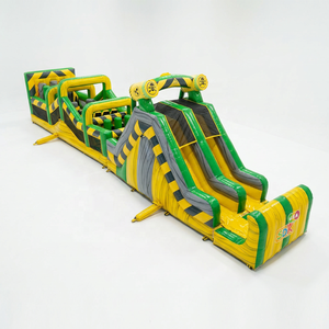 Parcours d'obstacles nucléaires <span class=keywords><strong>gonflable</strong></span> avec <span class=keywords><strong>piscine</strong></span> amovible et butée, pour un défi toxique nucléaire - Product Image 2