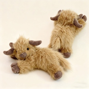 Nouvelle Peluche Cheval des Highlands écossais, Rembourrée en Coton PP, Brodée, Réaliste, Douce et Cuddly, Jouet de Ferme - Product Image 1