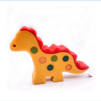 Éponge exfoliante douce en forme de singe ou de dragon pour enfants, couleurs arc-en-ciel, cadeau idéal pour la douche de bébé