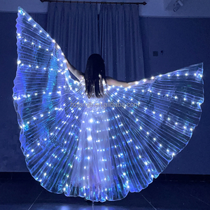 Christmas <strong>Angel</strong> Butterfly Wings Belly Dance Costumes LED Lights Festival <strong>Accessories</strong> for Party Performances Halloween Props Cape - Product Image 6