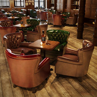 Canapés et tables de salon en bois de style américain haut de gamme pour clubs, cafés, restaurants, bistrots et bars – Usage décontracté