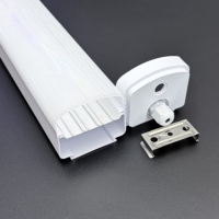 Kit de boîtier LED Tri-proof IP65 en polycarbonate, corps large moderne 1,2 m, étanche et anti-vapeur