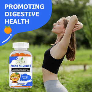 Gommes de fibres prébiotiques à base de plantes pour la santé <span class=keywords><strong>digestive</strong></span>, soutien de la <span class=keywords><strong>flore</strong></span> intestinale, délicieux goût d'orange, 120 unités, complément <span class=keywords><strong>alimentaire</strong></span> - Product Image 5
