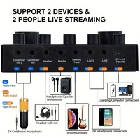Kit Complet d'Équipement de Studio Podcast avec Carte Son Live V8S et Microphone BM-800 pour Diffusion en Direct/Enregistrement/Studio/Streaming en Direct