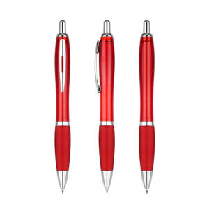 יצרן לוגו מותאם אישית שם חברה לוגו מודפס עט כדורי פלסטיק כחול/שחור/אדום דיו - Product Image 2