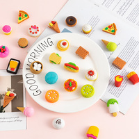 Mignon 3D forme dessin animé assortiment alimentaire gâteau Dessert bricolage caoutchouc TPR gommes plusieurs couleurs conception à la mode pour le plaisir éducatif