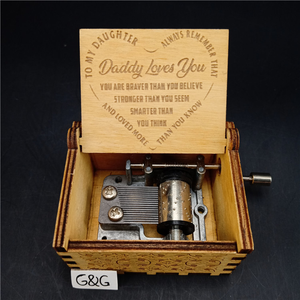 Mini <span class=keywords><strong>caja</strong></span> de música con manivela de madera en stock de fábrica <span class=keywords><strong>para</strong></span> regalo de cumpleaños - Product Image 3