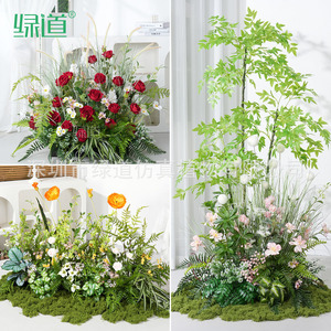 Plantes artificielles Greenway, base de fleurs, 30cm-100cm, décoration intérieure, style campagnard, aspect naturel - Product Image 1