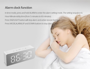 Elegant Digital Desk Table Minimalist Digital Decoration Mirror Digital Alarm <strong>Grandmother</strong> Woman Led Household Decor <strong>Clock</strong> - Product Image 6