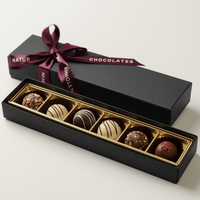 Boîte d'emballage de chocolat de Dubaï de luxe Logo personnalisé Boîte cadeau bonbon de chocolat vide en papier rigide recyclable