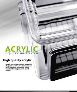 Caja de cría de peces de acrílico transparente de lujo de 15x15x15cm, diseño colgante, Material plástico, acuarios equipados para camarones/Guppy para vivir - Product Image 3