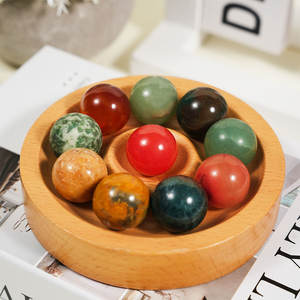 ลูกปัดคริสตัลทรงกลมขนาดเล็ก 15 มม. ทำจากหินธรรมชาติ ขัดเงา ขายส่ง หินอาเกต โรสควอตซ์ ไทเกอร์อาย อะเมทิสต์ สำหรับงาน DIY และการบำบัด - Product Image 4