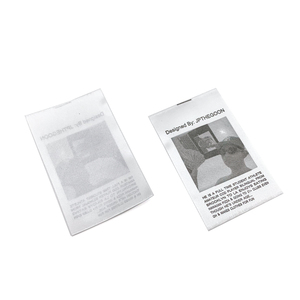 A buon mercato taglio dritto nastro bianco stampato etichetta di raso Persona scritta etichetta personalizzata per la fabbrica di abbigliamento all'ingrosso - Product Image 3