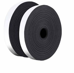 Rouleau de fermeture auto-agrippante en nylon noir robuste, ruban adhésif auto-adhésif pour la fixation des fenêtres, des cadres photo - Product Image 1