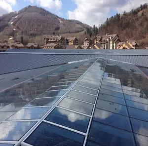 Çelik Atrium sertleştirilmiş lamine cam çatı uzay çerçevesi çatı pencereleri
