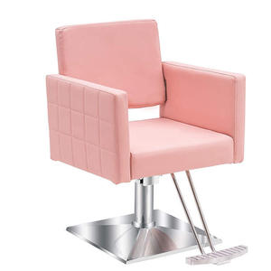 Silla de Estilismo Hidráulica Rosa para Salón de Belleza y Spa, Muebles para Peluquería Wallybeauty - Product Image 1