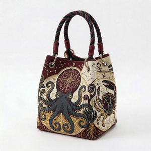 Premium Color Block Knit <strong>Bucket</strong> <strong>Bag</strong> with Thick Rope Handle and Custom Logo <strong>for</strong> <strong>Women</strong> Daily Travel Summer Beach Tote - Product Image 4