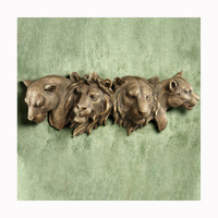 Sculpture murale d'art moderne pour la décoration de la maison, sculpture en résine de tête d'éléphant, prix de vente