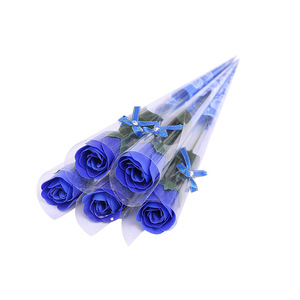 Valentines Day Mother Day Christmas Gift Long Stem Single <strong>Rose</strong> <strong>Soap</strong> <strong>Rose</strong> Bouquet - Product Image 2