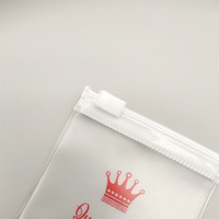 Sac à fermeture éclair en plastique personnalisé 6*6pcm avec logo Sacs à poussière de poche à fermeture éclair transparents givrés pour bijoux Sacs d'emballage pour pochette à bijoux