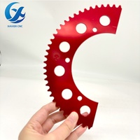Pignons fendus à chaîne en aluminium #35 d'usinage CNC pour support de kart de toute couleur