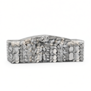 Juego de 2 Cestas Gabion Rectangulares de Hierro Galvanizado Plateado, 33x15x85cm, Almacenamiento Resistente para Garaje, Estilo Industrial - Product Image 1