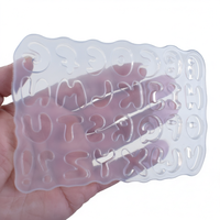 Nouvelles Idées YS – Moule en Silicone Écologique pour Chiffres et Lettres, Idéal pour la Fabrication de Porte-clés, Pendentifs, Boucles d'Oreilles, Bijoux, Bonbons Gélifiés et Gâteaux