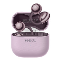 Écouteurs Bluetooth Yesido BT6.0, 145 langues, port confortable, audio ouvert, appels HD, traduction IA, casque sans fil TWS49