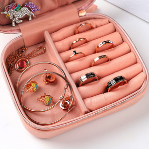 Portable Travel PU Earrings Pendant <b>Rings</b> Jewelry Organizer <b>Storage</b> Case Gift Boxes - Product Image 5