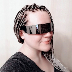 All'ingrosso futuristico avvolgente <span class=keywords><strong>occhiali</strong></span> da sole Punk <span class=keywords><strong>occhiali</strong></span> da festa con lenti monopezzo per uomo donna - Product Image 1