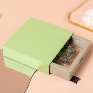 Kotak Perhiasan Berkualitas Tinggi MU, Kemasan Selongsong Kertas, Kotak Kertas Laci, Kotak Hadiah untuk Cincin, Anting, Kalung, Kemasan Kotak Film PE - Product Image 6