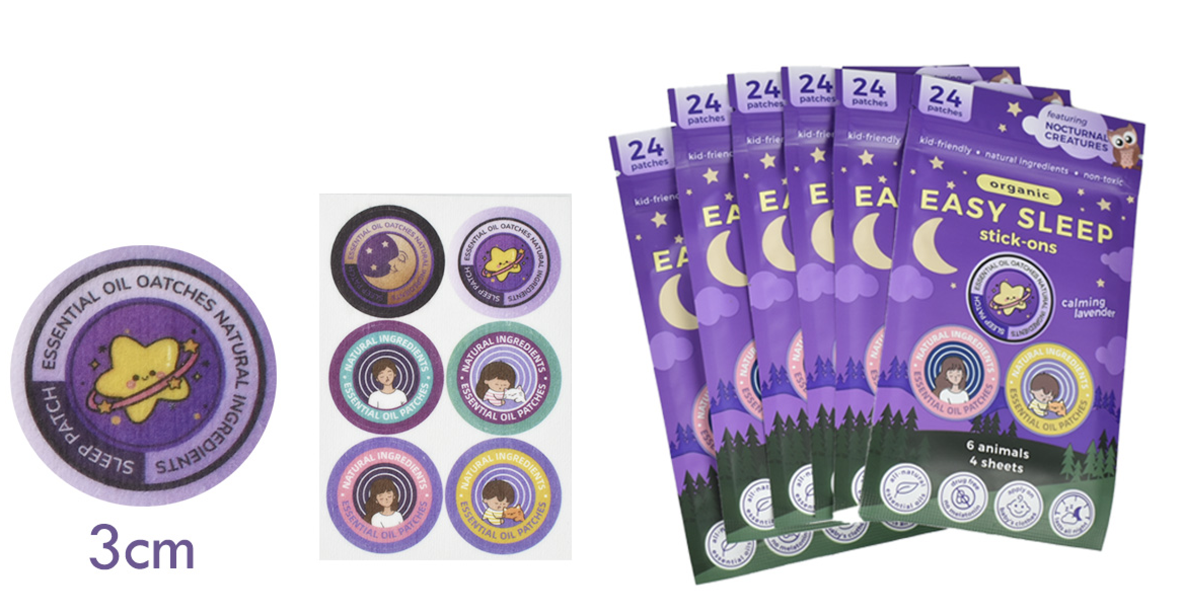 Motivo Cartoon Colorato (6 Toppe/Foglio, 4 Fogli/Busta Colorata)