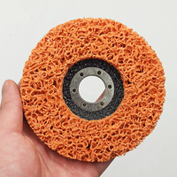 Roue de décapage abrasive en nylon renforcé orange de 100 mm, 115 mm, 125 mm, 150 mm, 180 mm pour l'entretien industriel lourd