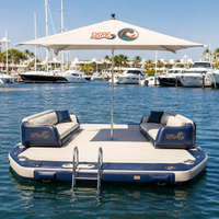 Plateforme flottante gonflable portable avec surface EVA et pont pneumatique Drop Stitch pour yachts, lacs et océans