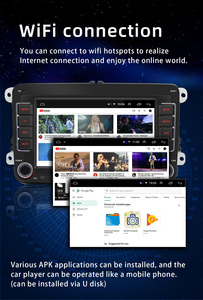 Autoradio Android intelligent universel BQCC 2DIN 7 pouces 4/64 Go <span class=keywords><strong>avec</strong></span> GPS, CarPlay, aide au recul, garantie 2 ans - VW 9070 - Product Image 3