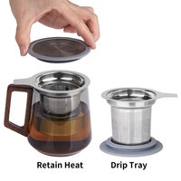 Passoires à thé en acier inoxydable Filtres à tamis en maille pour thé en vrac Suspendu à une théière Tasse à thé Infuseur à café à feuilles mobiles