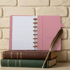 Carnet de notes A5 personnalisé en cuir noir avec spirale, papier épais remplaçable, idéal pour l'étude, motif champignon - Product Image 2