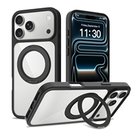 Coque de téléphone ultra-fine à dissipation thermique avec support magnétique rotatif à 360 degrés, antichoc et protectrice pour iPhone 18 17
