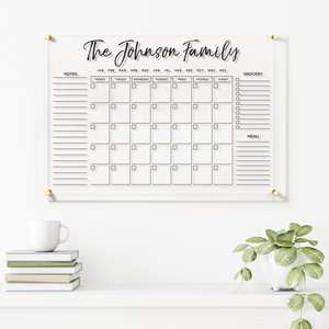 <span class=keywords><strong>Calendrier</strong></span> mural en acrylique personnalisé de 18 x 14 pouces, tableau d'affichage, effaçable, <span class=keywords><strong>calendrier</strong></span> mural mensuel et hebdomadaire <span class=keywords><strong>2022</strong></span> - Product Image 1