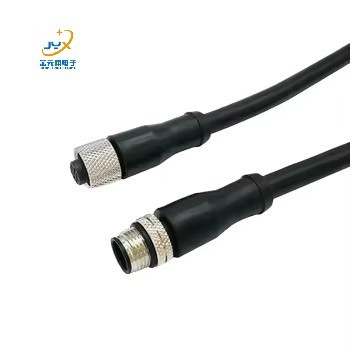 M12 Connector Cable, M8 Sensor Cable, Waterproof Aviation Circular Wire, Male Female Industrial Extension Wiring Harness