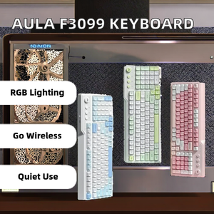制造商F3099 RGB背光三模无线键盘USB接口，电池寿命长薄膜操作-用于游戏 - Product Image 2