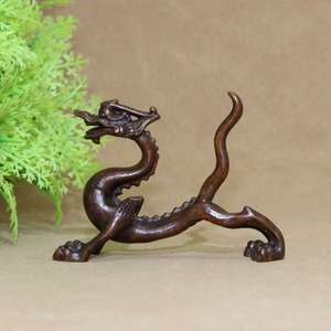 Scultura di Drago Cinese in Bronzo Antico, Statuetta di Bestia Mitologica, Oggetto da Collezione per Arredamento e Artefatto Culturale - Product Image 5