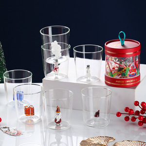 High Borosilicate Glass Cup 3D Cartoon Design Handleless Reusable For Juice Cold Drinks - Product Image 2
