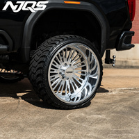 Roue de camion forgée sur mesure NJQS, 24, 26, 28, 30 pouces, à déport profond, 8x170, 8x180, Super Single pour camions F250, F350, Silverado 2500