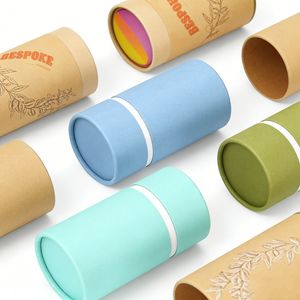 Boîte en carton cylindrique de haute qualité pour bougies, flacons de parfum, café, thé, boîtes en papier kraft personnalisées - Product Image 6