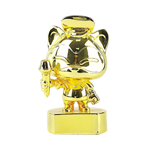 Nhà Sản Xuất Bán Buôn Nhỏ Phim Hoạt Hình Mèo Với Micro Vàng Nhỏ Bức Tượng Điêu Khắc Giải Thưởng Món Quà Lưu Niệm Cho Trẻ Em Món Quà Sinh Nhật - Product Image 6